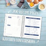 Recipe NoteBook to Write in Your Own Recipes, 7" x 9" Hardcover Notebook with 200 Recipe Template Pages (100 sheets), 8 Movable Dividers Tabs, Table of Contents, Pocket, and 24 Category Stickers for Organized Recipes' Cookbook