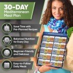 Set 5 Mediterranean Diet Chart Food List 2025, Mediterranean Diet Cookbook For Beginners Under 30 Minutes, Serving Sizes Calories Net Carbs, Weight Loss & Diabetes-Friendly, 30 Days Meal Plan Included