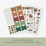 The Kikaze Collection | Leather Blank Recipe Notebook | 8.4” x 6” Hardcover Recipe Book to Write in Your Own Recipes | Heirloom Gift Sage Green & Gold Journal | 60 Recipes | Tabs, Pocket, Stickers & Bookmarks