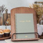 ZICOTO Aesthetic Blank Recipe Book with Linen Cover - The Perfect Recipe Notebook to Write in Your Own Recipes - Beautiful Blank Cookbook to Organize Your Recipes