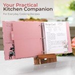 Addimay Recipe Book to Write in Your Own Recipes - Hardcover 3 Ring Recipe Binder with Plastic Sleeves - 8x10 Recipe Cards w/Folder Dividers - Blank Cookbook for Organizing Family Recipes