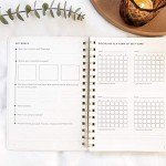 Kunitsa Co. Food and Exercise Journal for Women - Track Meals, Nutrition, and Weight Loss, 90 Days, Pink, 8.5 x 6 Inches