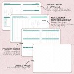 Food Journal - Journal for Women Weight Loss, 5.8" x 8.3", 6 Months Meal Planner to Count Calories Health Journals for Women/Men, Keep Healthy Diet & Achieve Fitness Goals - Rose Gold