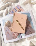 Kunitsa Co. Food and Exercise Journal for Women - Track Meals, Nutrition, and Weight Loss, 90 Days, Pink, 8.5 x 6 Inches