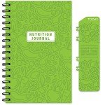 Global Printed Products 6" x 8.5" Daily Food Diary, Nutrition Planner, Health Journal, Meal Planner: Clip-in Bookmark, Sturdy Binding, Thick Pages & Laminated Protective Cover (Green)