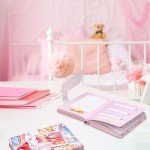 Smart tree Food Journal for Women, Pink Travel Journal Colorful Notebook, Cute planner, Mood Tracker Notepad, Sweet Tasty Series Diary 224 Pages with 20Pcs Stickers and Inner Pocket (A5-Pink)