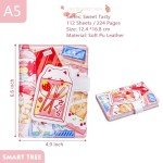 Smart tree Food Journal for Women, Pink Travel Journal Colorful Notebook, Cute planner, Mood Tracker Notepad, Sweet Tasty Series Diary 224 Pages with 20Pcs Stickers and Inner Pocket (A5-Pink)