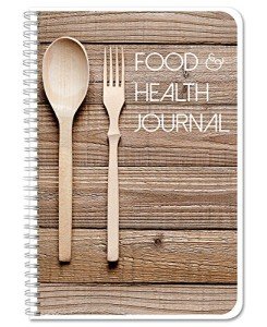 BookFactory Food and Health Journal/Food Diary/Fitness Journal Notebook, 186 Pages - 6'' x 9'' Durable Thick Translucent Cover, Wire-O Binding (JOU-186-69CW(FoodJournal))