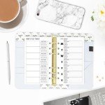Personal Size Food Journal Insert – 3.74" x 6.73", Weekly Meal Tracker Refill with Water Intake and Mood Log