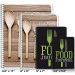 BookFactory Food and Health Journal/Food Diary/Fitness Journal Notebook, 186 Pages - 6'' x 9'' Durable Thick Translucent Cover, Wire-O Binding (JOU-186-69CW(FoodJournal))