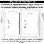 Personal Size Food Journal Insert – 3.74" x 6.73", Weekly Meal Tracker Refill with Water Intake and Mood Log