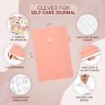 Clever Fox Self-Care Journal – Daily Reflection Notebook – Mental Health & Personal Development Planner, Meditation & Mood Log, A5 (Light Pink)