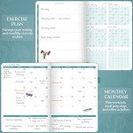 Legend Food Journal – 6-Month Wellness Diary for Tracking Meals, Calories, Macros & Exercise – Weightloss Planner & Diet Tracker – Daily Log for Weight Loss & Nutrition – 7" x 10" (Aquamarine)