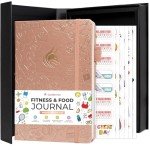 Clever Fox Fitness and Food Journal Premium – Guided Daily Workout, Meal & Weight Loss Tracker for Women & Men – Exercise Diet Planner (Rose Gold)