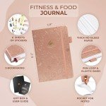 Clever Fox Fitness and Food Journal Premium – Guided Daily Workout, Meal & Weight Loss Tracker for Women & Men – Exercise Diet Planner (Rose Gold)
