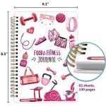 Food Fitness Workout Journal Weight Loss Nutrition Wellness Calorie Counter Log Diary Notebook Meal Planner Diet Exercise Training Health Tracker 6.1" x 8.5"
