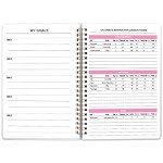 Food Fitness Workout Journal Weight Loss Nutrition Wellness Calorie Counter Log Diary Notebook Meal Planner Diet Exercise Training Health Tracker 6.1" x 8.5"
