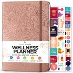 Legend Wellness Planner & Food Journal – Daily Diet & Health Journal with Weight Loss, Measurement & Exercise Trackers – Lifestyle & Nutrition Diary – Lasts 6 Months, A5 size – Rose Gold