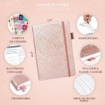 Legend Wellness Planner & Food Journal – Daily Diet & Health Journal with Weight Loss, Measurement & Exercise Trackers – Lifestyle & Nutrition Diary – Lasts 6 Months, A5 size – Rose Gold