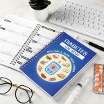Affrolling 2 Pcs Diabetes Daily Log Book, Blood Sugar Log Book Diabetes Food Journal for Types 1 & 2 Tracking Blood Sugar Glucose Carbs Calories, A5 Spiral Bound