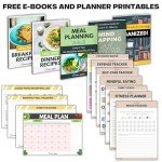 Life & Apples Wellness Journal Planner – Food Log, Fitness Tracker, Habit Tracker, Weight Loss Journal for Diet Tracking and Health Goals, Undated, Size A5 Purple