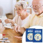 Affrolling 2 Pcs Diabetes Daily Log Book, Blood Sugar Log Book Diabetes Food Journal for Types 1 & 2 Tracking Blood Sugar Glucose Carbs Calories, A5 Spiral Bound