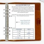 A5 Food Journal Planner Insert Refill, 5.83″ x 8.27″, Fits 6-Rings Binders - Filofax, LV GM, Moterm, Choice of Quantity