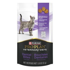 Purina Pro Plan Veterinary Diets Dental Bites Cat Treats - 1.8 oz. Pouch
