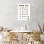 KIJDID 1000 Calories Extreme Diet Plan Dietitian Low Calorie Diet Planner For Losing Weight Meal Prep 7-Day Healthy Recipes Meal Plan Canvas Painting Wall Art Poster For Kitchen Decor 8x12in Unframed