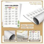 1000 Calories Extreme Diet Plan Low Calorie Diet Losing Weight Meal Poster Prep 7-Day Healthy Recipes Meal Plan Canvas Wall Art For Kitchen Decor 12x16in Unframed