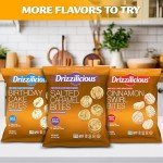 Drizzilicious Mini Rice Cakes Variety Pack - Rice Crisps, Healthy Snack for Adults and Kids, Flavored Rice Cakes, Vegan, Gluten Free, Allergen Free, Only 90 Calories Per Bag - 0.74 oz (Pack of 12)