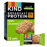 KIND Breakfast Protein, Healthy Snack Bar, Apple Cinnamon, Gluten Free Breakfast Bars, 8g Protein, 1.76OZ Packs, 6 Count