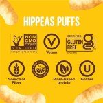 Hippeas Chickpea Puffs, Vegan White Cheddar, 0.8 Ounce (Pack of 6), 3g Protein, 2g Fiber, Vegan, Gluten-Free, Crunchy, Plant Protein Snacks