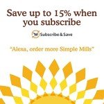 Simple Mills Almond Flour Crunchy Cookies, Chocolate Chip - Gluten Free, Vegan, Healthy Snacks, Made with Organic Coconut Oil, 5.5 Ounce (Pack of 1)
