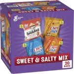 Sweet & Salty Snack Variety Pack, Muddy Buddies Peanut Butter & Chocolate, Chex Mix Traditional, Cheddar & Honey Nut, 35 oz (20 Bags)
