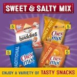 Sweet & Salty Snack Variety Pack, Muddy Buddies Peanut Butter & Chocolate, Chex Mix Traditional, Cheddar & Honey Nut, 35 oz (20 Bags)