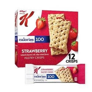 Special K Bar Pastry Crisps, 100 Calorie Snacks, Breakfast Bars, Strawberry, 5.28oz Box (12 Crisps)