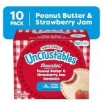 Smucker's Uncrustables Peanut Butter & Strawberry Sandwiches, 10 Count