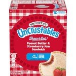 Smucker's Uncrustables Peanut Butter & Strawberry Sandwiches, 10 Count