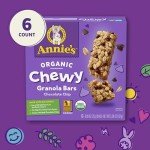 Annie's Organic Chewy Granola Bars, Chocolate Chip, 6 Bars, 5.34 oz