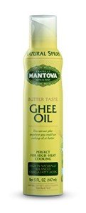 Mantova Ghee Butter Spray with Olive Oil and Avocado Oil - High in Naturally Balanced Omega Fatty Acids, Perfect for High-Heat Cooking, Baking, and Grilling, 5 Fl Oz Non-Aerosol Spray Bottle