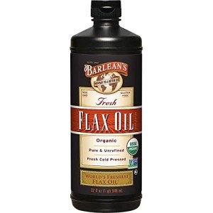 Barlean's Organic Flaxseed Oil Liquid, Cold Press Flax Seeds, 7,640mg ALA Omega 3 Fatty Acid Supplement for Joint and Heart Health & Healthy Digestion, 32 oz