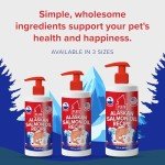 PLATO Wild Alaskan Salmon Oil Kibble Topper - Boost Dog Food with Omega 3 & 6 Fatty Acids - For Healthy Skin & Coat - 8 ounces