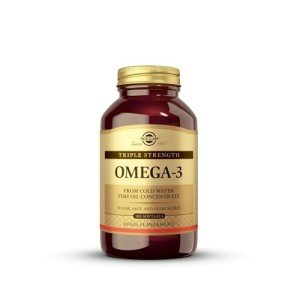 Solgar Triple Strength Omega-3 950 mg, 100 Softgels - Supports Cardiovascular, Joint & Skin Health - Heart Healthy Supplement - Essential Fatty Acids - Non GMO, Gluten Free, Dairy Free - 100 Count