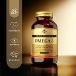 Solgar Triple Strength Omega-3 950 mg, 100 Softgels - Supports Cardiovascular, Joint & Skin Health - Heart Healthy Supplement - Essential Fatty Acids - Non GMO, Gluten Free, Dairy Free - 100 Count