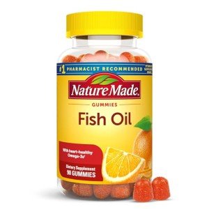 Nature Made Fish Oil Omega 3 Gummies, Omega 3 Fish Oil Supplements, Healthy Heart Support, 90 Gummies, 45 Day Supply