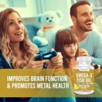 Omega 3-1400mg EPA & DHA - 2000mgs of Triple Distilled Fish Oil - Fatty Acids - Heart Brain & Joint Health - Circulation - Brain Fog - No Fillers or Mercury - Cholesterol - LDL HDL - 120 Count