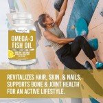 Omega 3-1400mg EPA & DHA - 2000mgs of Triple Distilled Fish Oil - Fatty Acids - Heart Brain & Joint Health - Circulation - Brain Fog - No Fillers or Mercury - Cholesterol - LDL HDL - 120 Count
