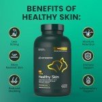 VetriScience Healthy Skin Omega 3, 6, 9 Fish Oil Supplement for Dogs and Cats, 90 Gel Capsules - Supports Healthy Skin & Coat, Immune Health, and Joint Mobility