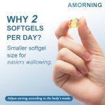 AMORNING Fish-Oil Omega3-Fatty Acids-Supplement Small-Softgels - 180Count 1440mg for Healthy Heart Brain Eyes Support High EPA DHA Easy to Swallow
